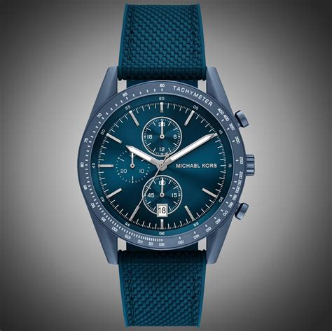 zegarek michael kors niebieska tarcza - MK9142 Michael Kors ACCELERATOR Blue Strap .